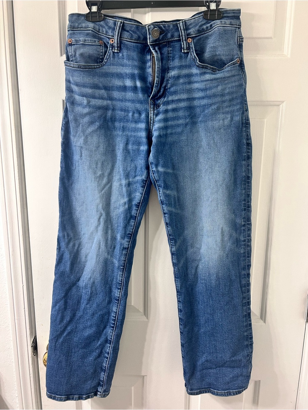 American Eagle Outfitters Blue Straight-Leg Jeans